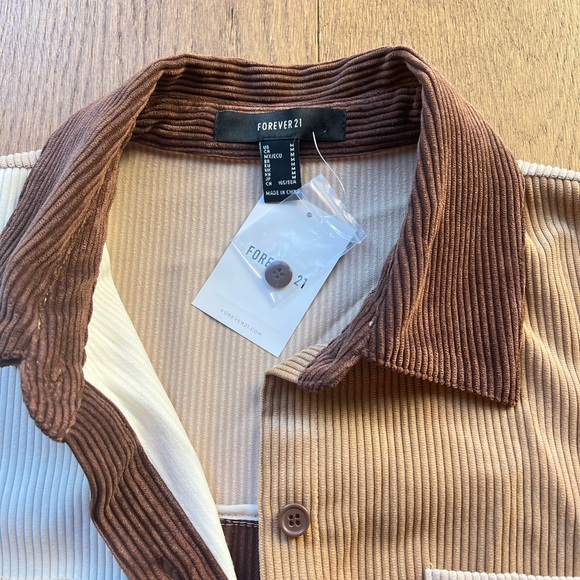 Colorblock Corduroy Shacket - Picture 7 of 7